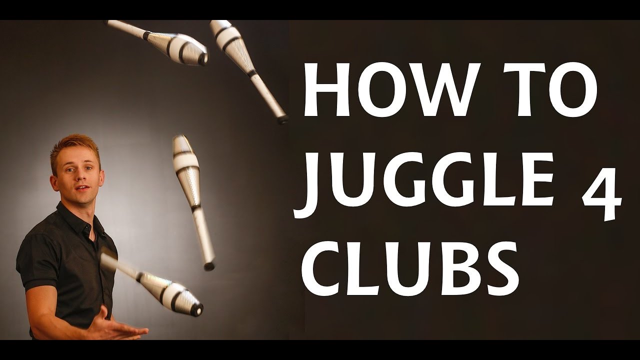 How to Juggle 4 Clubs (Intermediate Tutorial)