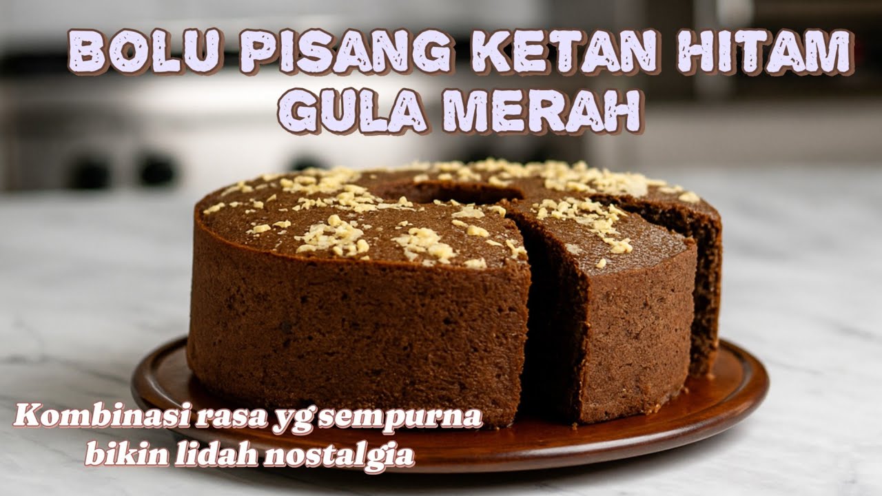 Bolu pisang ketan hitam rasa klasik menyatu sempurna #bolupisangketanhitam #bolupisangpanggang