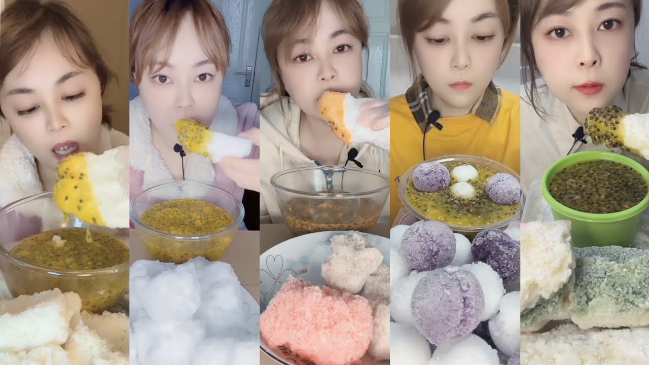 ASMR ICE EATING CRUNCHY PASSION FRUIT SOLO
