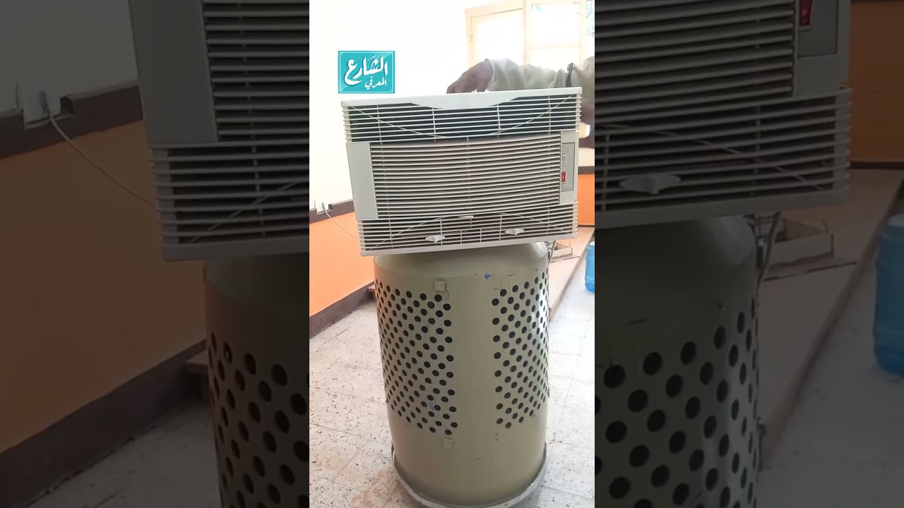 فكرة عبقرية.. طارق اخترع تكييف صحراوي من برميل بلاستيك