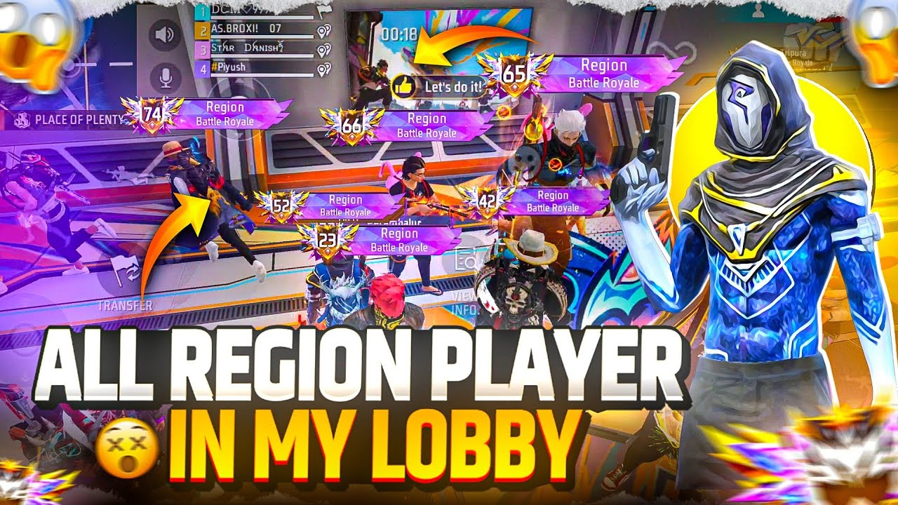 All Region Player In My Lobby 🤯| Grandmaster Hard Lobby