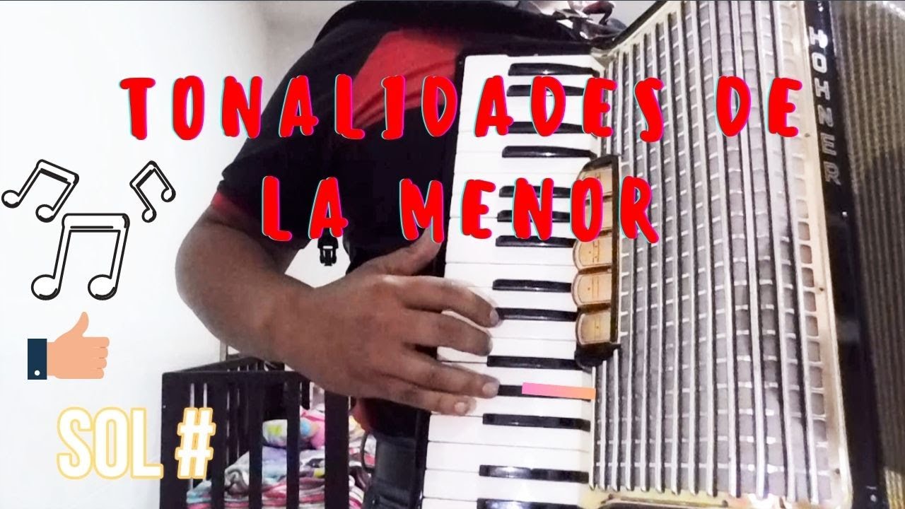 ACORDEON DE TECLA PRINCIPIANTES - ESCALAS MENORES - LA MENOR