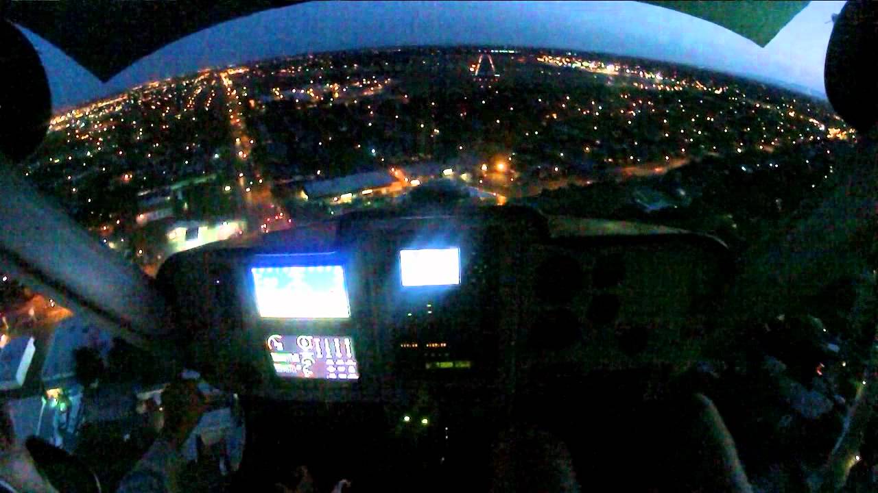 Night Landing at Sacramento Executive in a Remos GX