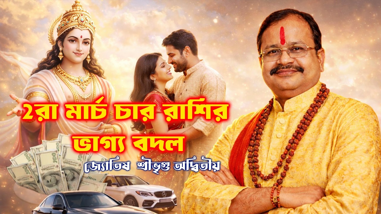 2 রা মার্চ চার রাশির ভাগ্য বদল II Astrologer Sri Vrigu Adwitiya II জ্যোতিষ শ্রী ভৃগু অদ্বিতীয়