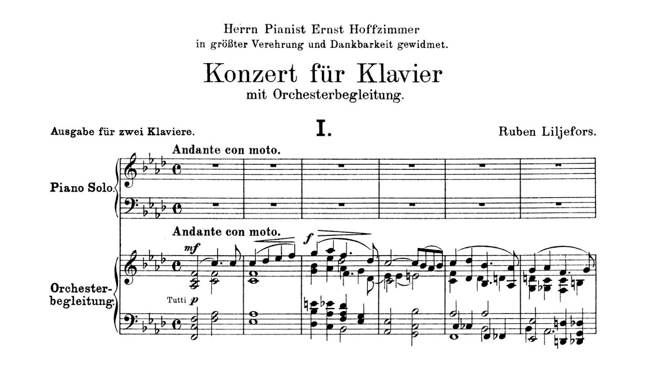Ruben Liljefors &ndash; Piano Concerto, in F minor