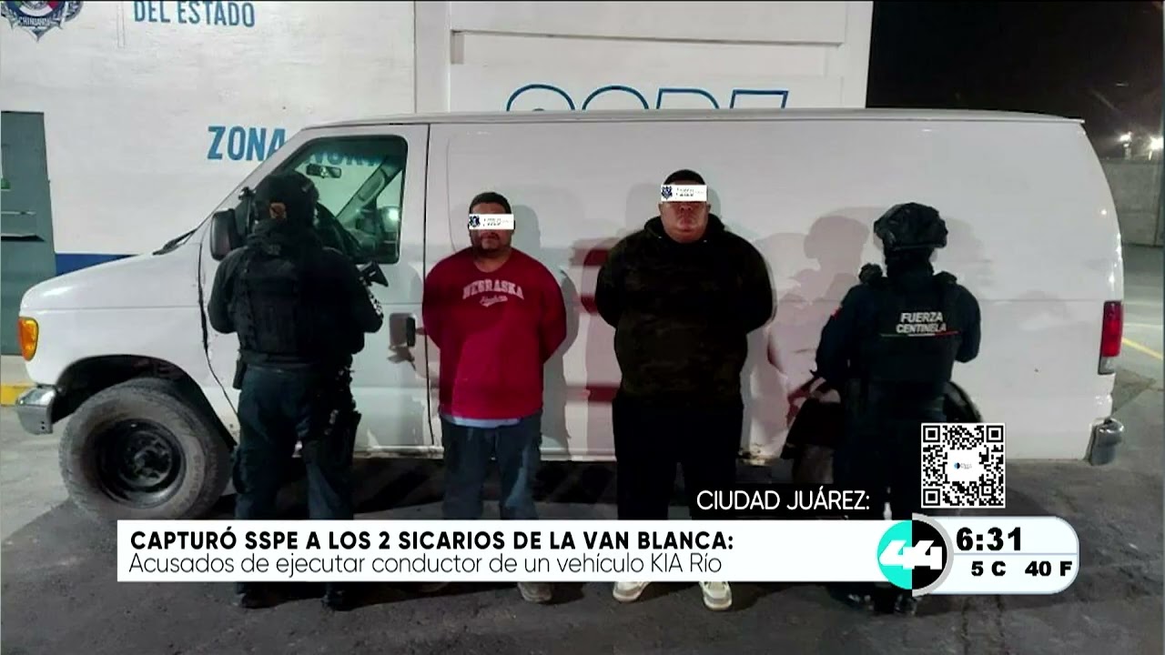 Capturó SSPE a los 2 sicarios de la van blanca