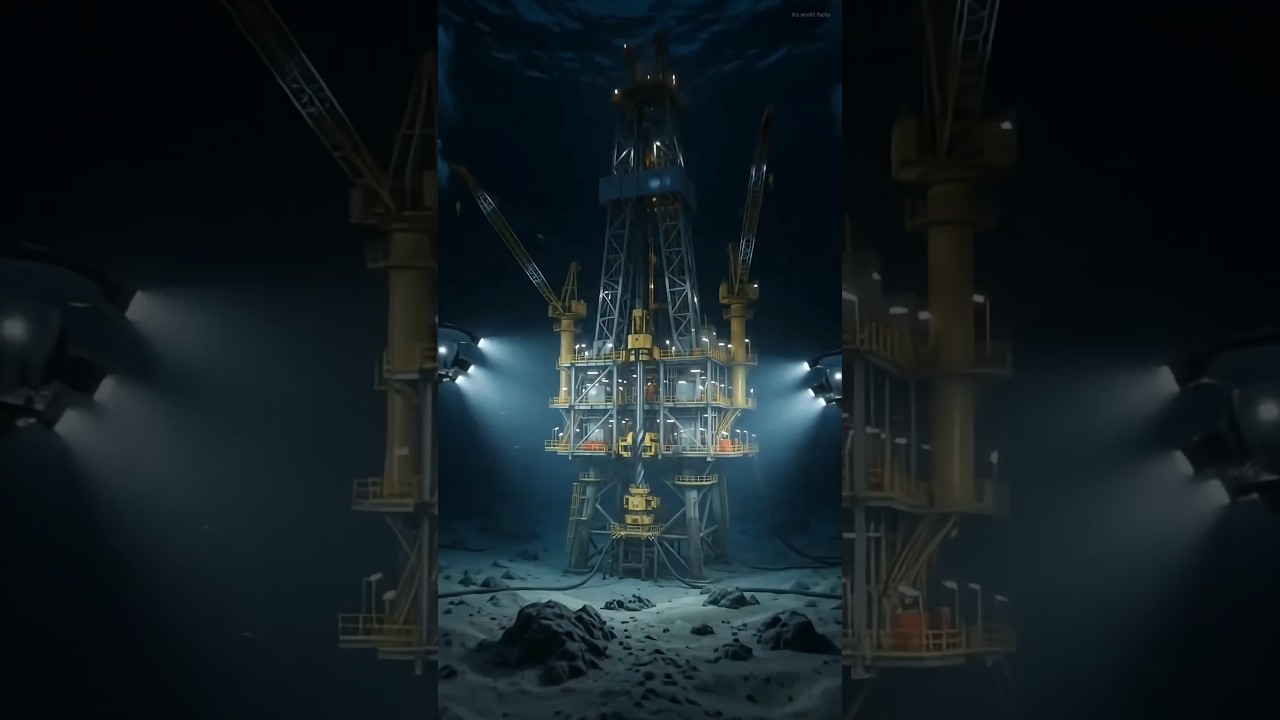 How is oil extracted from 3 kilometers below the sea? 🤯 #shorts