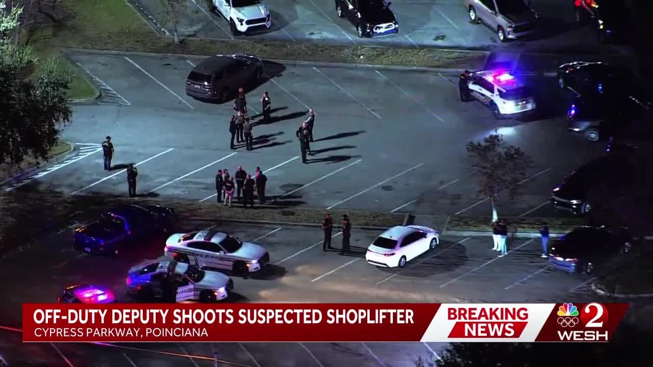 1 suspect shot, 2 on the run during shoplifting confrontation at Poinciana Walmart, sheriff says