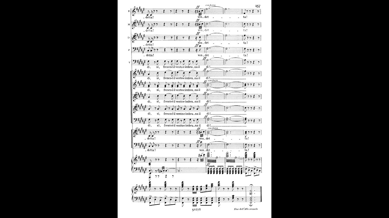 Verdi I Vespri Siciliani highlights - Deutekom, Domingo, Milnes, Plishka (live) with score