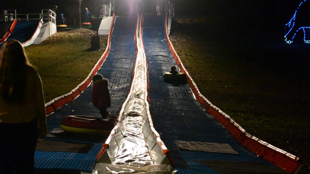120716 Sliding down at Zoo lights