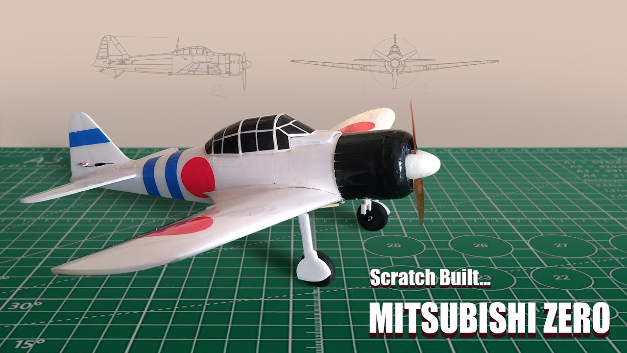 Scratch built 15'' Inch UMX Mitsubishi Zero...