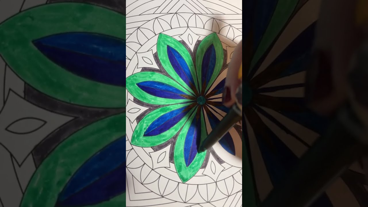 Friday mandala coloring book page art stream
