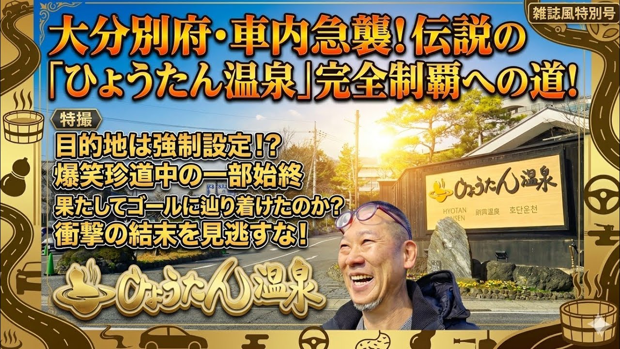 【大分県・別府市】雪が舞う山道を別府へとひた走る車内。ふとした瞬間に「撮らねば」という謎の使命感？果たしてオチは？