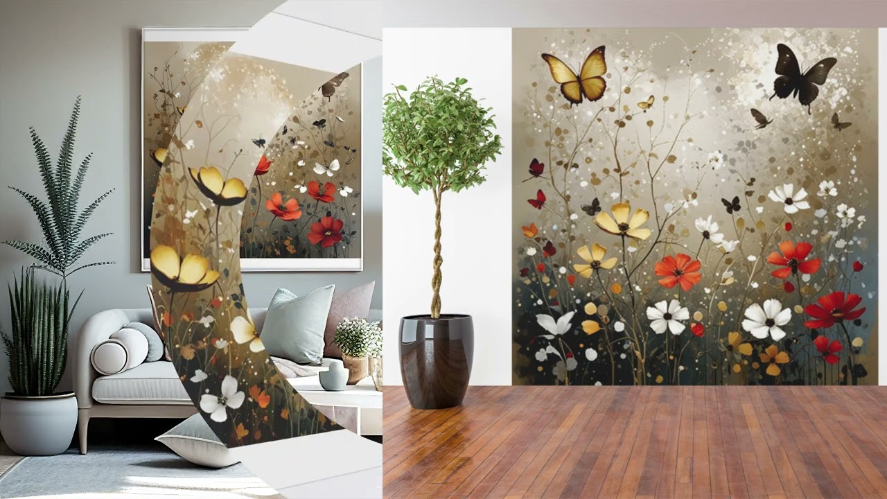 Wildflower Prints with Blush Field of Flowers, Floral Nursery Wall Art, Girl Nursery Wall Decor.