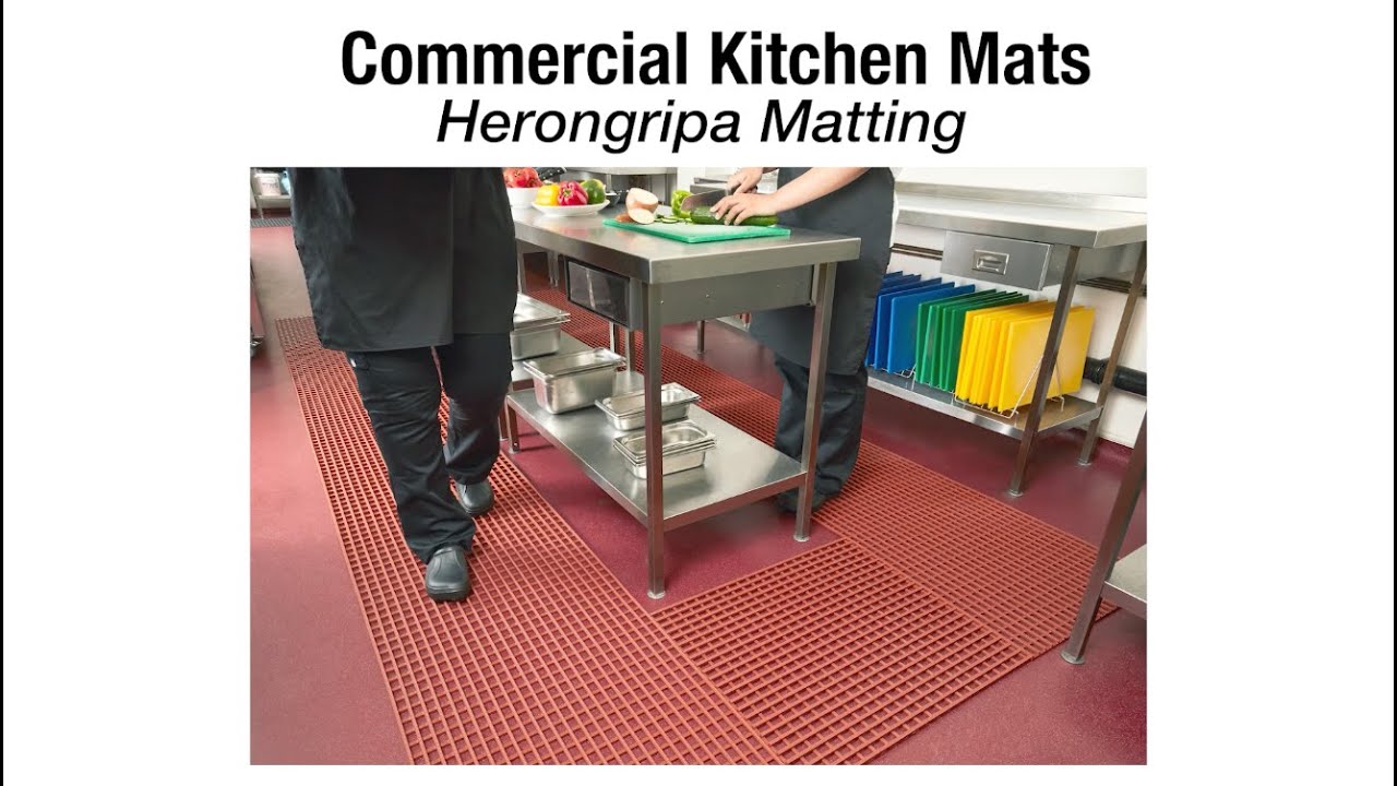 Herongripa Commercial Kitchen Matting - Anti-slip, Anti-fatigue, Anti-fungal