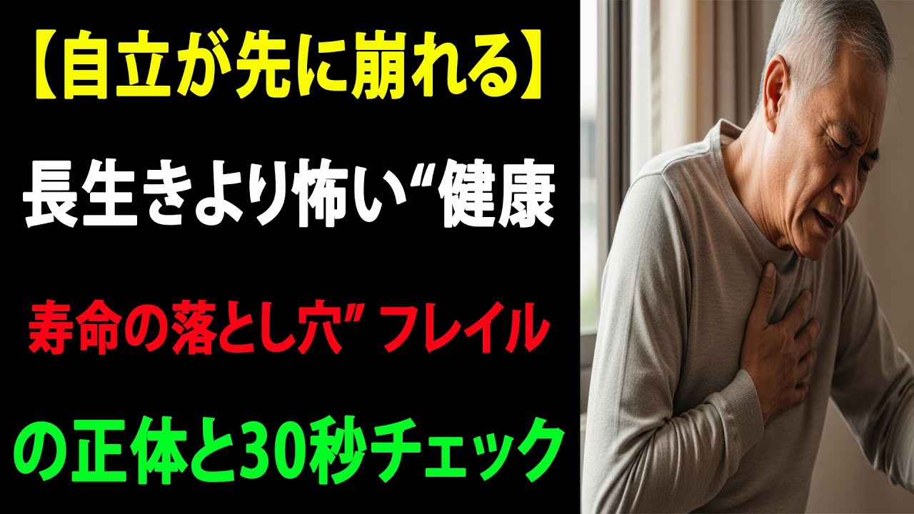 【自立が先に崩れる】長生きより怖い“健康寿命の落とし穴” フレイルの正体と30秒チェック