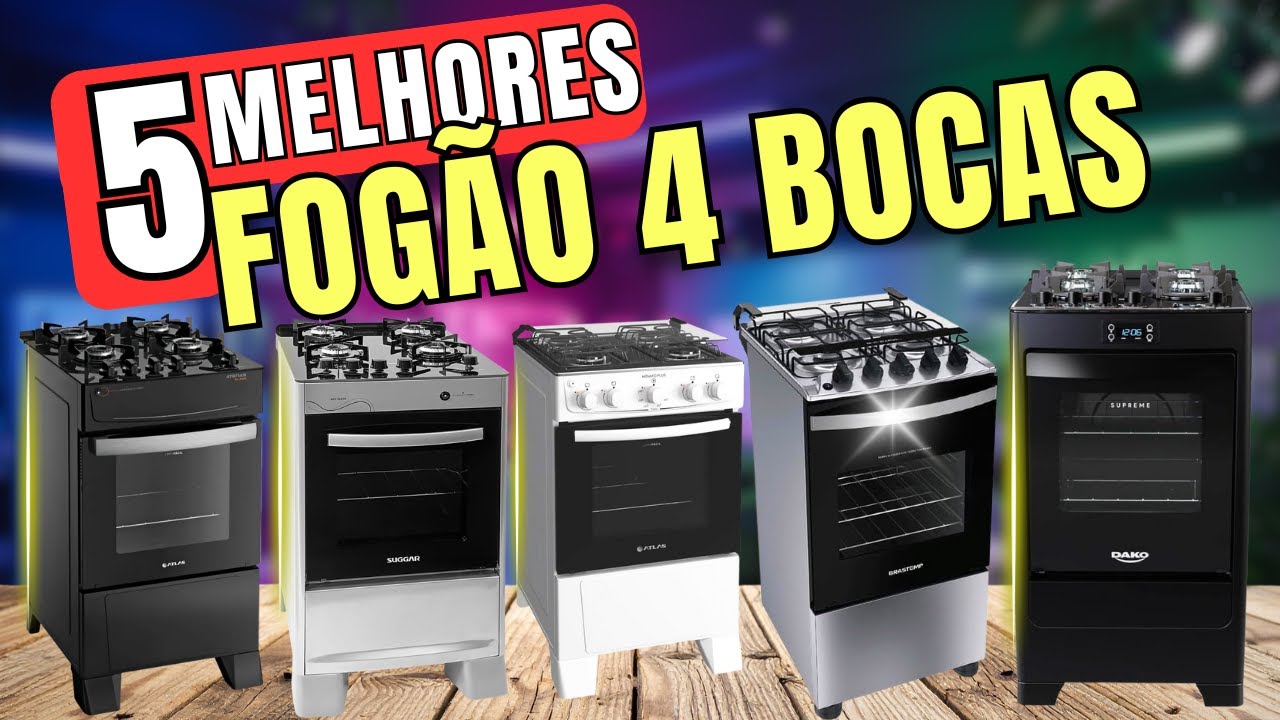 Qual o melhor fogão 4 bocas 2026 para comprar HOJE? TOP 5 melhores fogões 4 bocas do mercado!