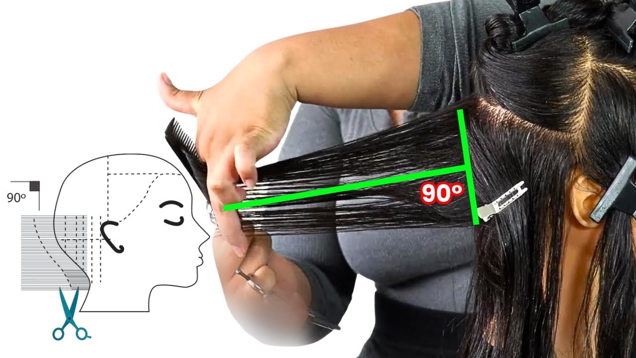 Corte en 90° Grados para Mujer. La Técnica más Fácil !