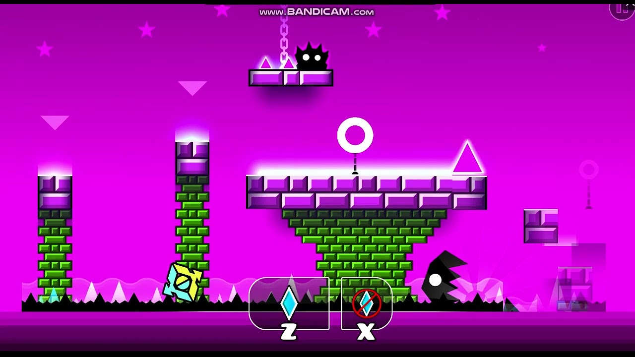 Jogando Geometry Dash Meltdown