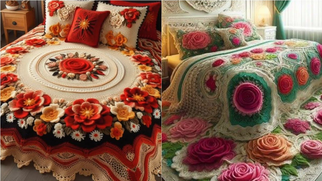 Must-See Crochet Bedsheet Designs for Royal Interior Lovers//Exquisite Crochet Bedspread Designs