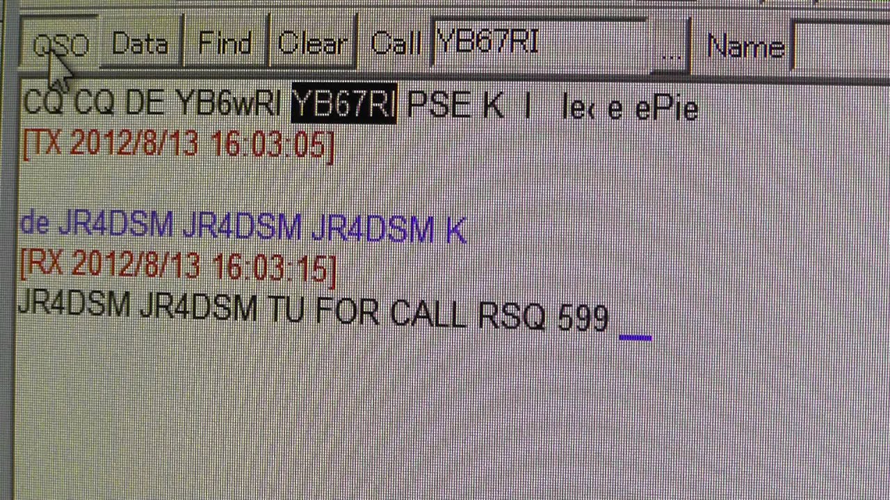 PSK31 QSO on 15m with YB67RI
