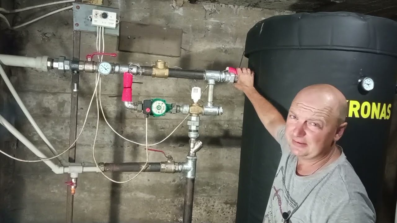 Водяне опалення самостійно. Ставлю Кронас Унік 15 кіловат плюс теплоакумулятор на 500 літрів.