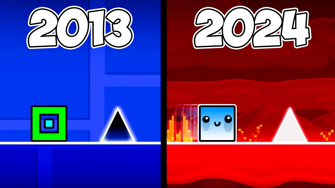 КАК ВЫГЛЯДЕЛА GEOMETRY DASH 8 ЛЕТ НАЗАД?