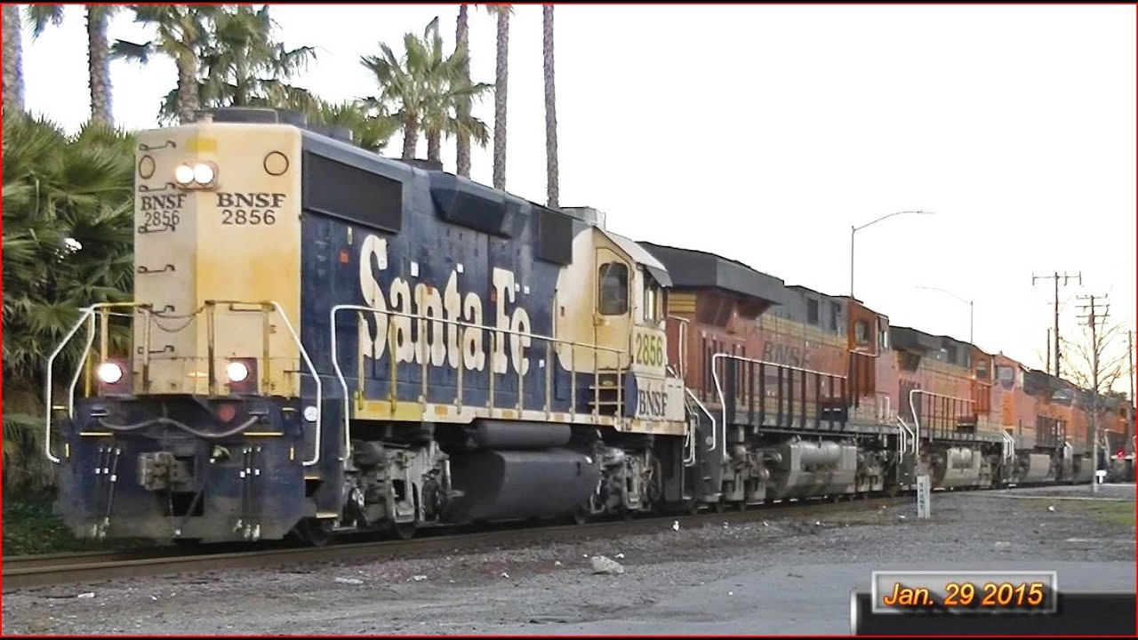 [HD] BNSF 2856 Running Long-hood Forward with 6 GEs Jan 29 2015 Richmond CA