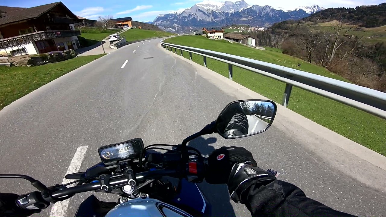 Honda CB500F - Random riding in Switzerland #1. Music: Hanging by a Name