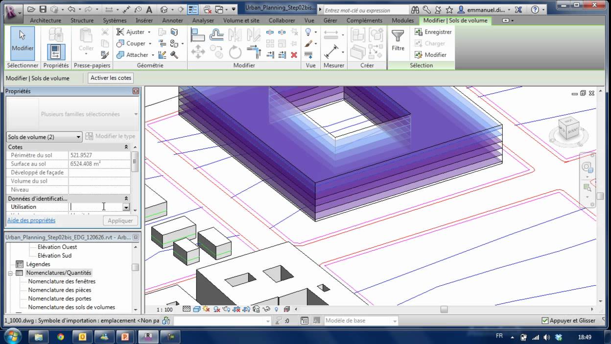 La planification ubaine dans Revit en phase esquisse