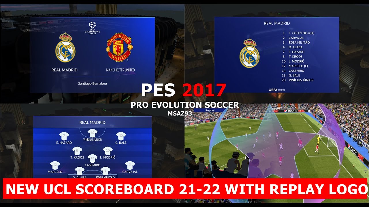 PES 2017 | NEW UCL SCOREBOARD 2021-2022 WITH REPLAY LOGO