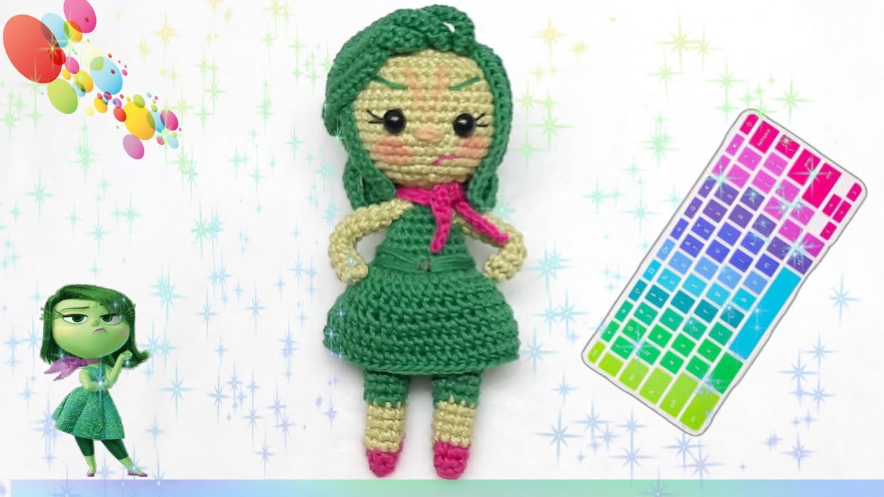 💚 DISGUSTO INTENSAMENTE AMIGURUMI  / TUTORIAL PASO A PASO  ( PRIMERA PARTE ) 💚