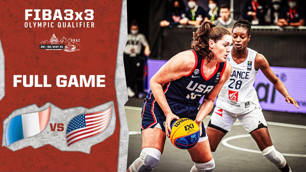 France v USA | Women's - Full Game | FIBA 3x3 Olympic Qualifier | 3x3 Basketball