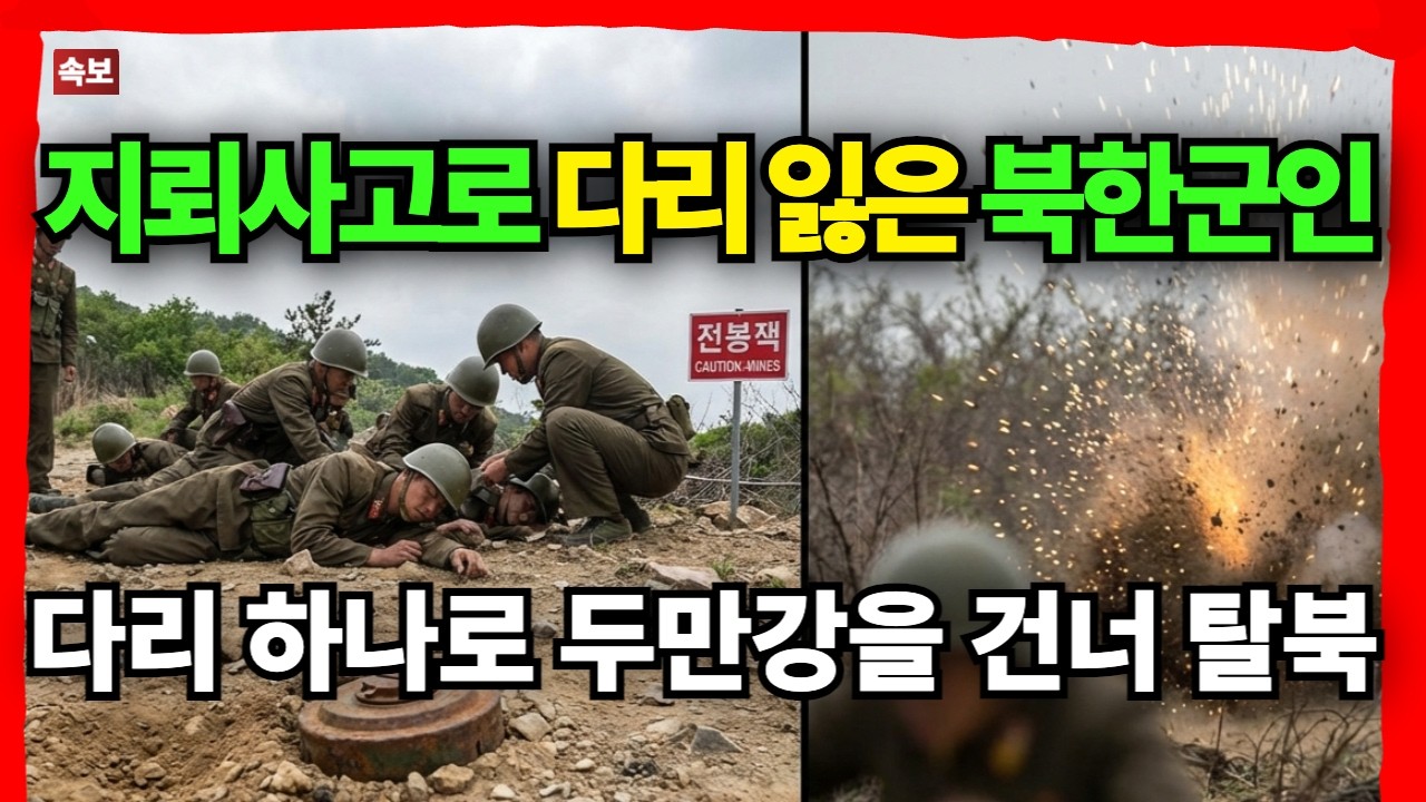 북한군인 '최영수' 다리 하나로 두만강 건너 탈북 시도
