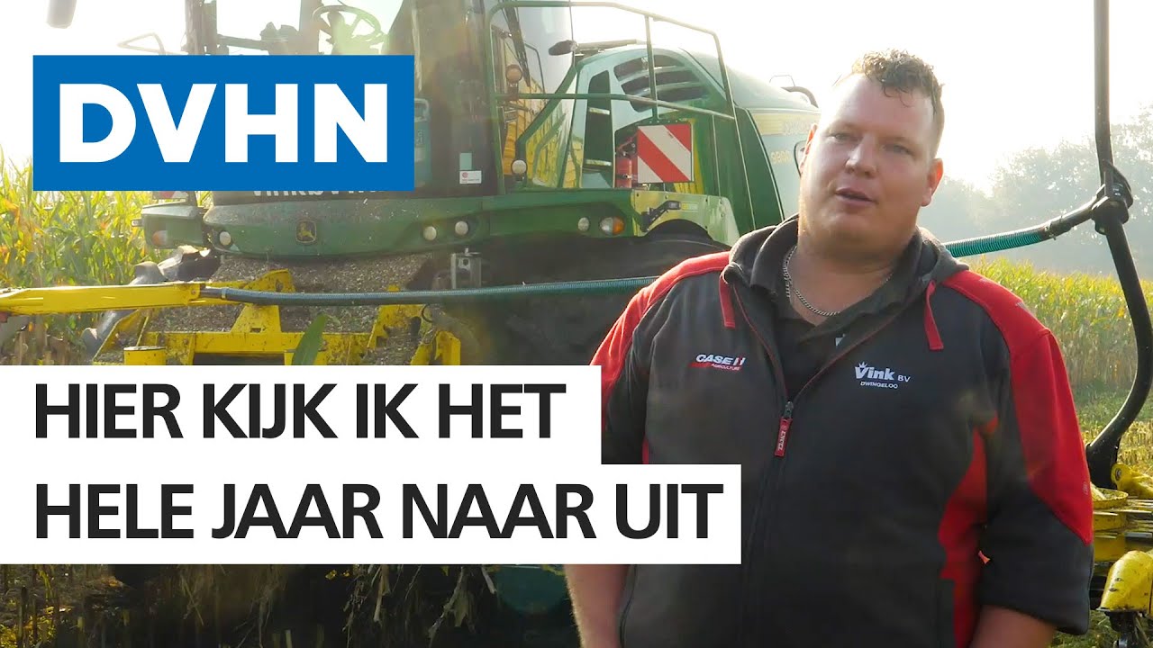 Dit is de grootste hakselaar van Nederland die mais oogst in Drenthe