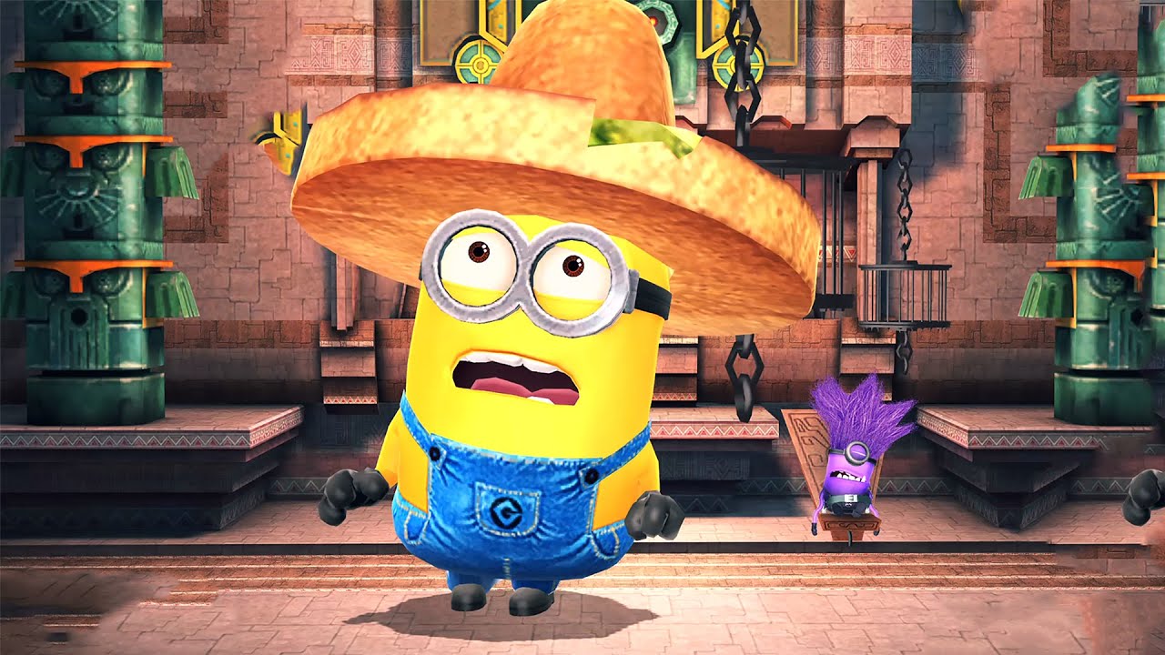 Minions PC Game Minion Rush 2022 - Tortilla Chip Hat minion jump over 75 times at El Macho's Lair
