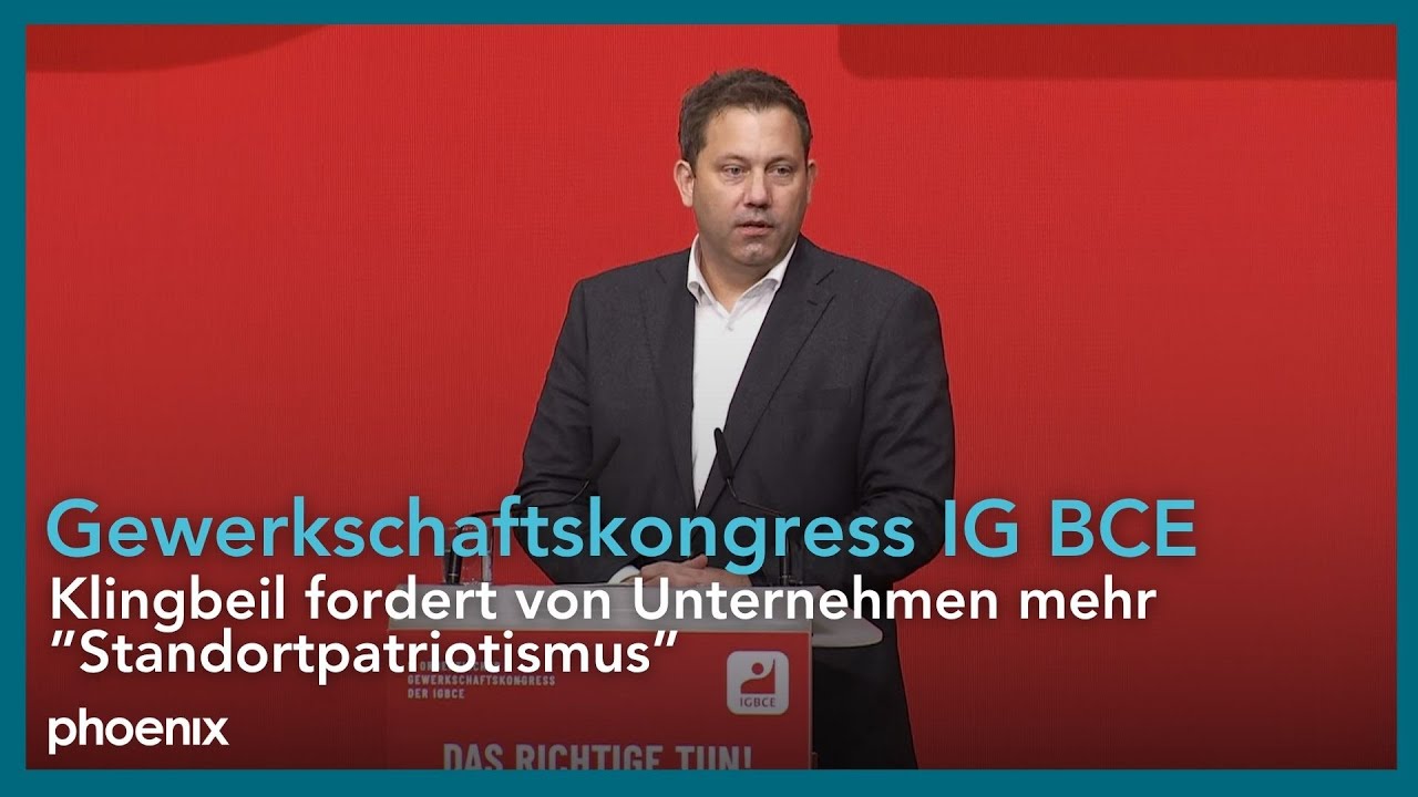 Bundesfinanzminister Lars Klingbeil auf dem IGBCE-Gewerkschaftskongress | 22.10.2025