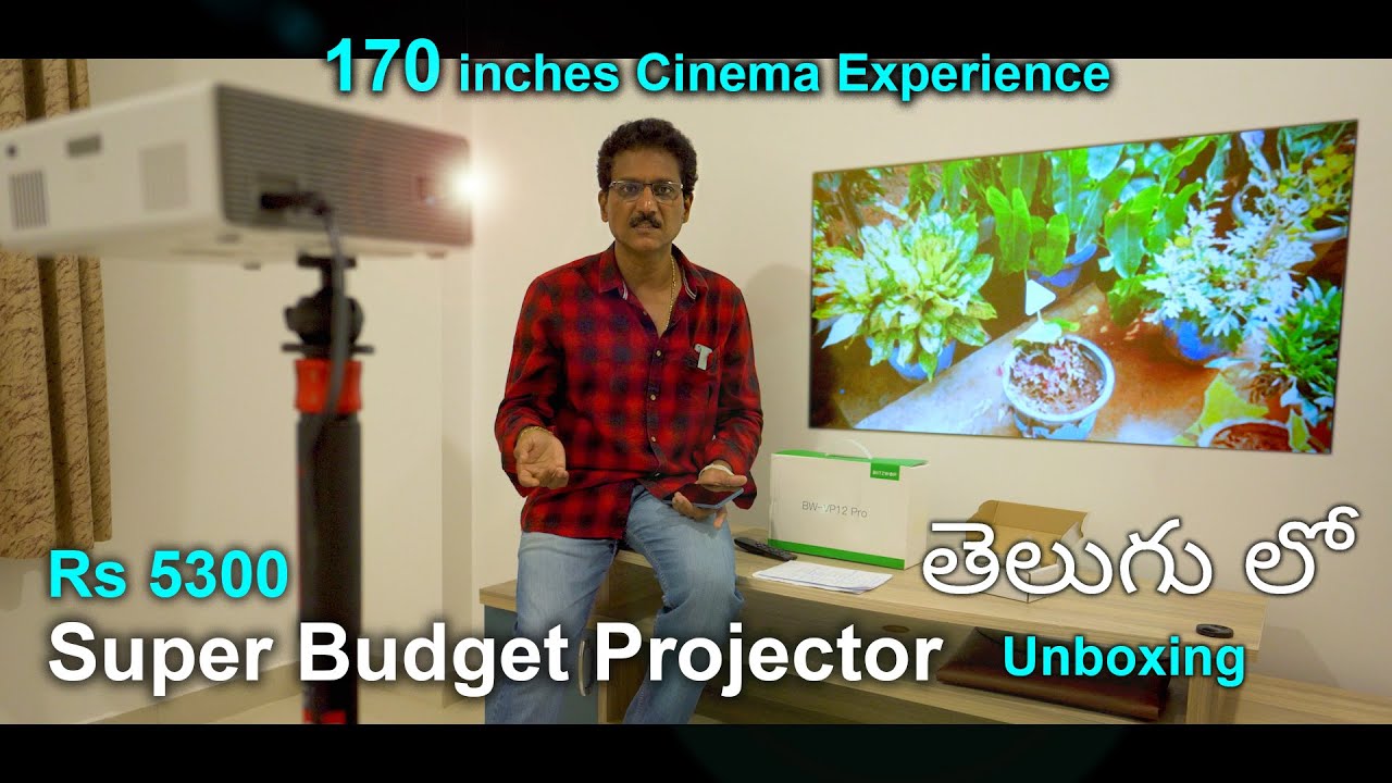 170 inches Screen Size 🤯 Super Budget Projector Unboxing in Telugu...