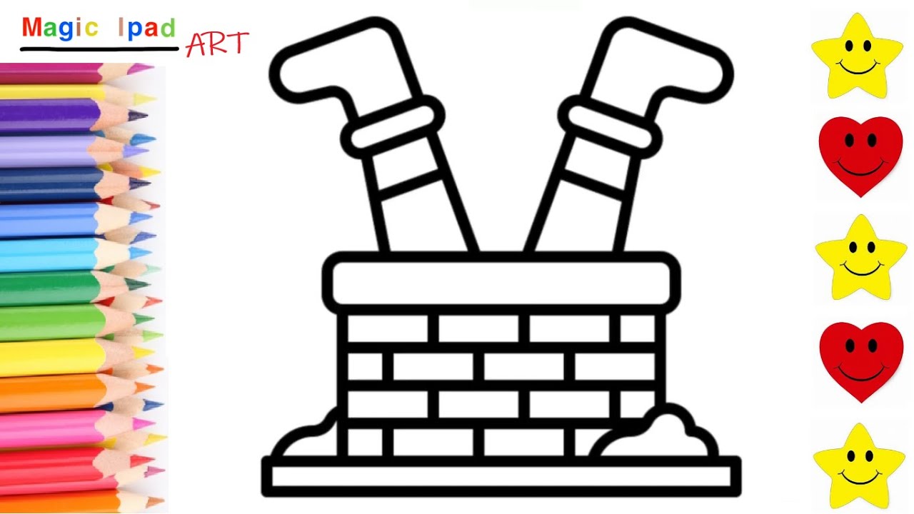 Como dibujar a PAPA NOEL EN CHIMENEA | para niños 💓⭐ How to draw SANTA CLAUS IN CHIMNEY | for kids