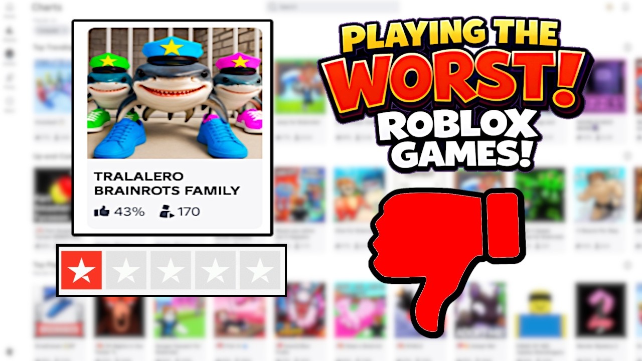 Playing the WORST Roblox games! Brainrot, bad maps + more