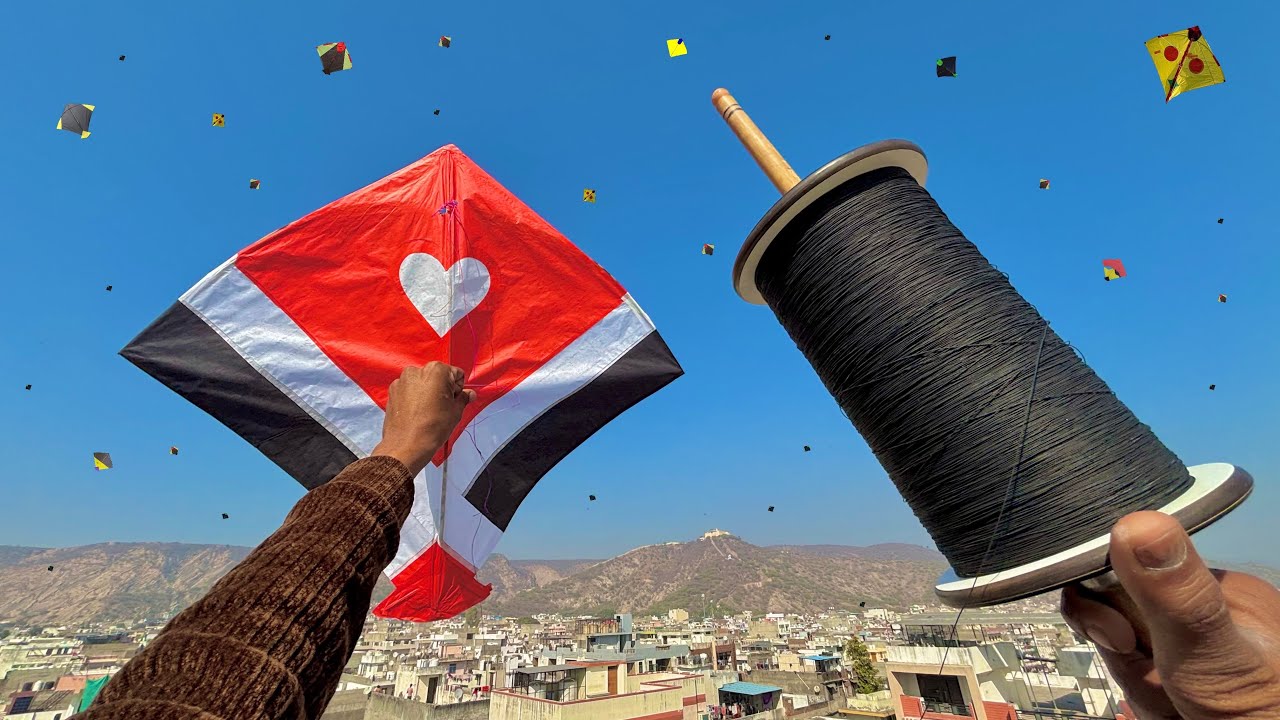 Kite Fighting & Kite catching in Jaipur | kite cutting | kite looting | kite 