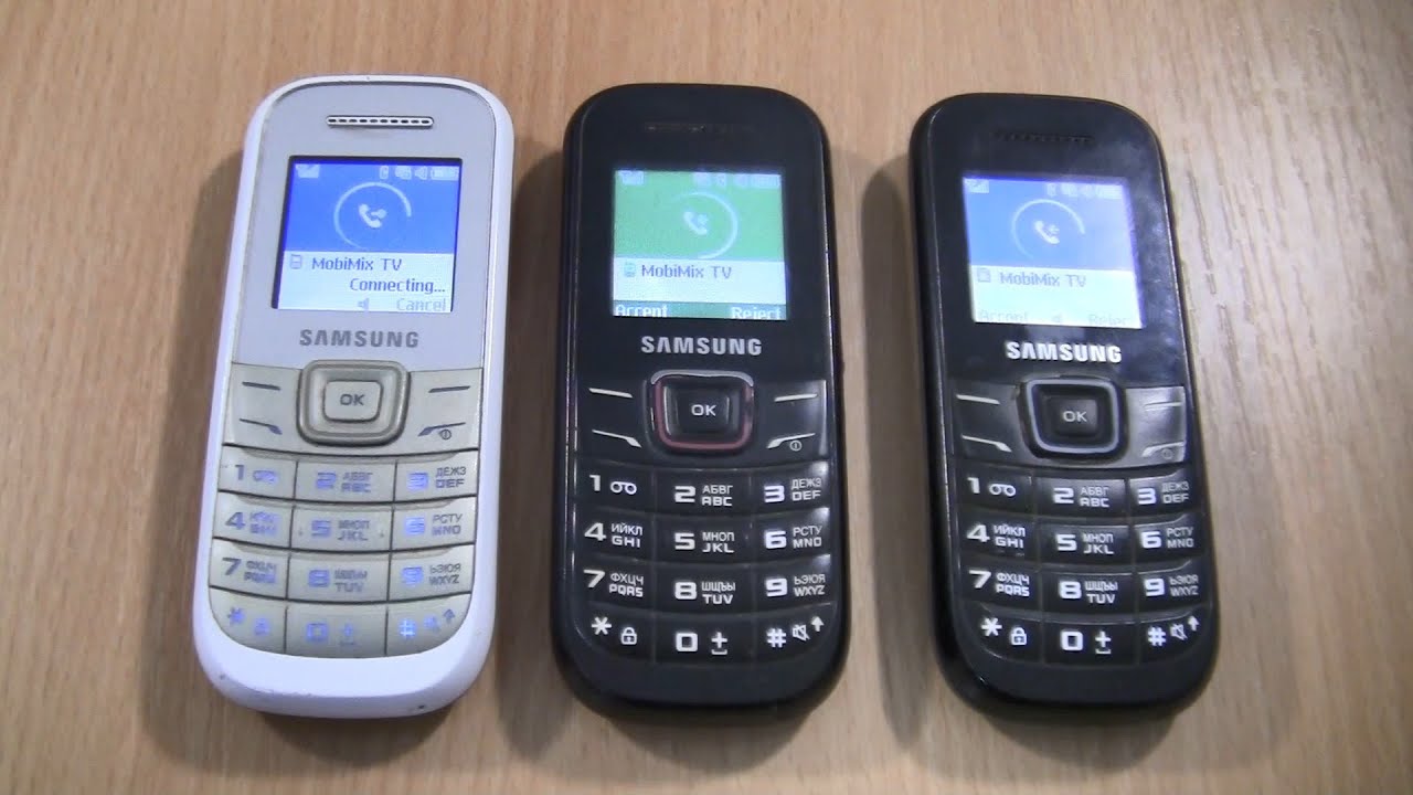 Incoming call & Outgoing call at the Same  2 Samsung 1200 M+1200R Red