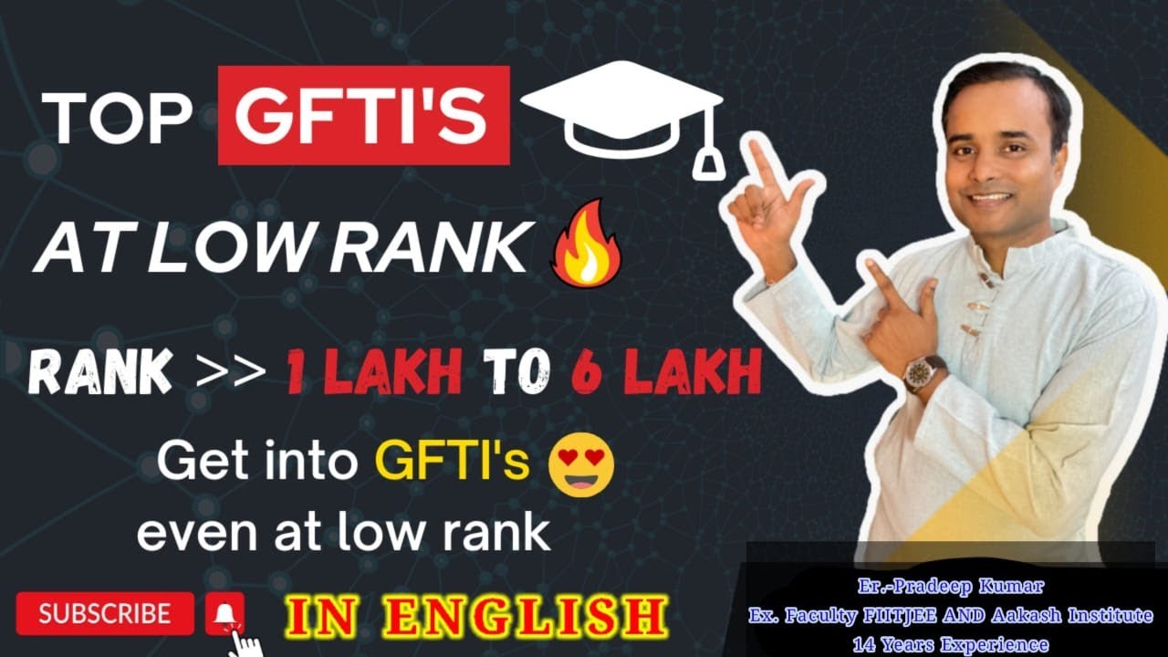 Top GFTIs cutoff 🔥 | GFTI colleges at low rank in JEE mains ✅ | Top branches at 6 lakh rank 😱