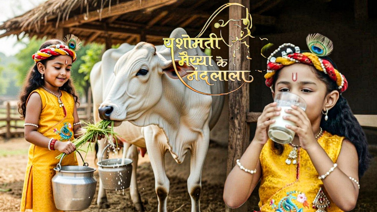 कान्हा ने गोपालक बनके कि गौ माता की सेवा || Yashomati Maiyaa Ke Nandlala ||