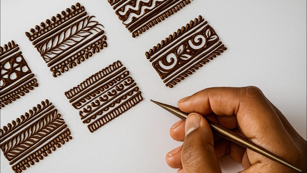 Different Henna Elements | Mehndi Border Pattern | Mehndi Class Day 4 Part 3| Srv mehndi creations
