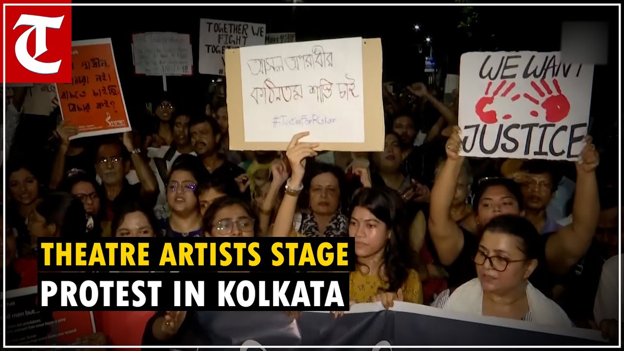 Kolkata doctor rape-murder: Theatre artists stage protest