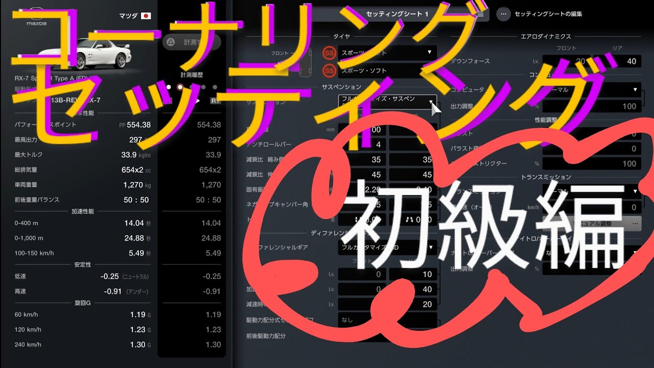 【グランツーリスモ7】セッティング初級編【GT7】