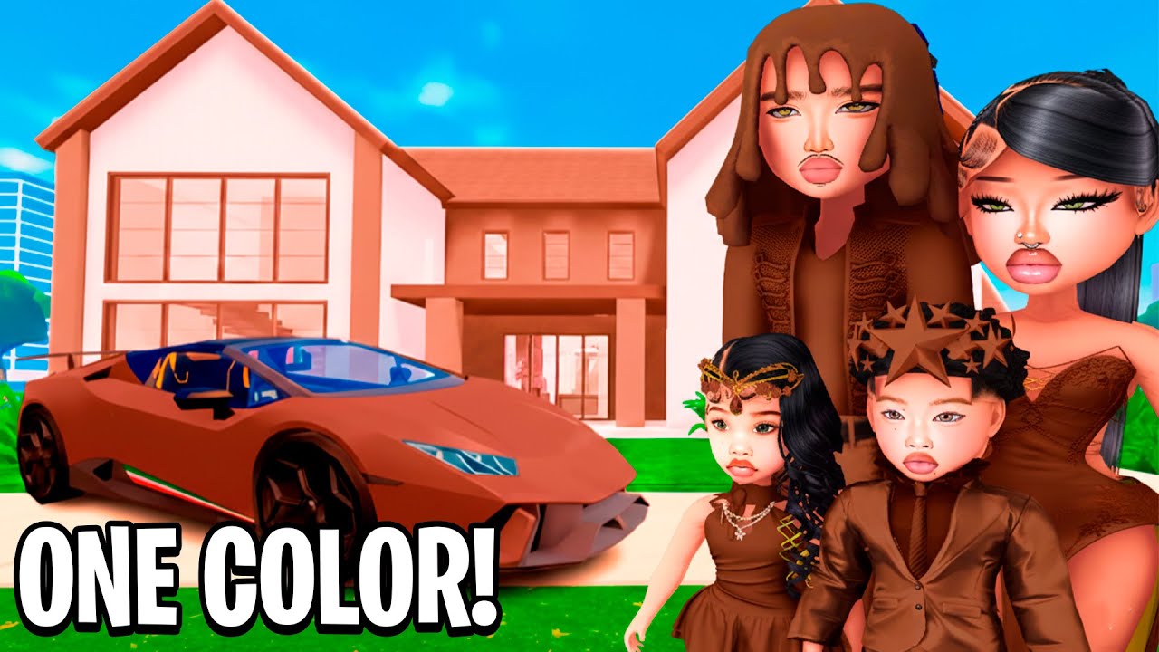 LIVING in ONE COLOR in REALISTIC BERRY AVENUE! (Chocolate)