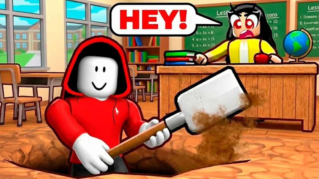 JJ and Mikey Dig Out of Detention in Roblox! Maizen