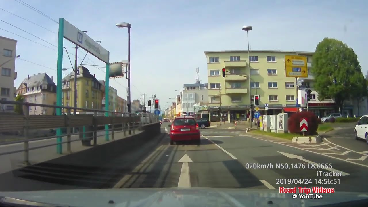 driving in Frankfurt am Main / Germany / april - may 2019 / road trip